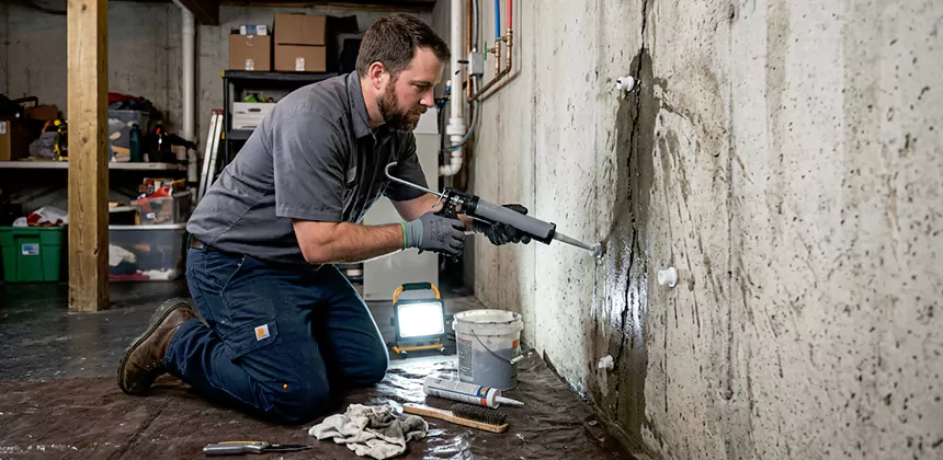 Basement Leak Repair From Inside in American Fork